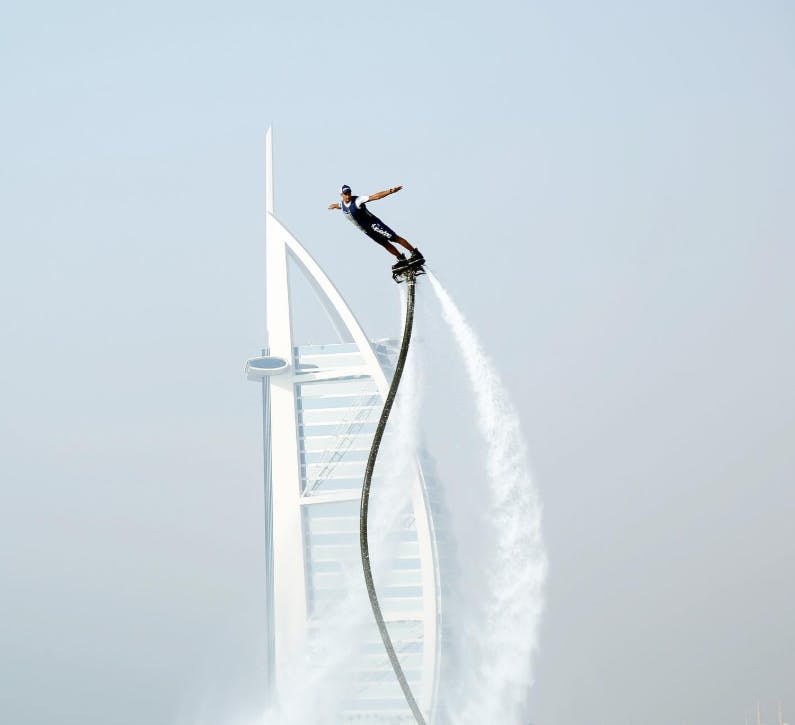 Flyboarding at Dubai Marina